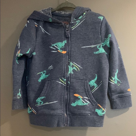 Cat & Jack Other - Cat & Jack Kids Dinosaur Print Hoodie - Gray and Green size 3T